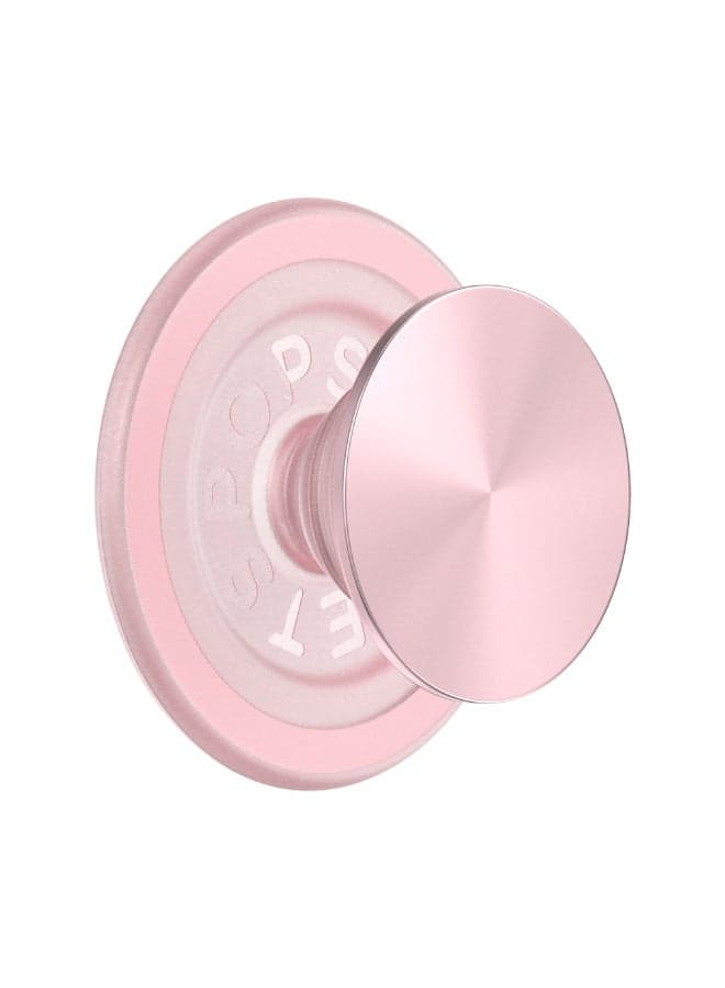 MagSafe PopGrip Metallic | Magnetic Phone Grip & Stand, Strong Magnet, for iPhone 15/14/13/12 & MagSafe Cases, Included Adapter Ring for non-MagSafe Phones & Cases - Pinky
