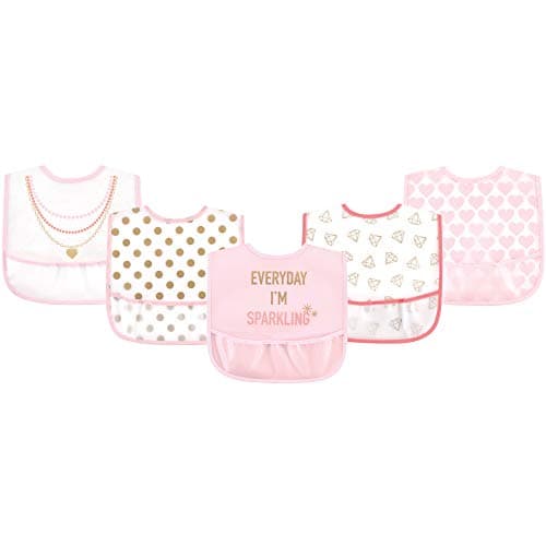 Little Treasure Unisex Baby Waterproof PEVA Bibs, Sparkling, One Size