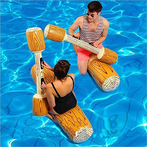 MENGDUO 2 Pcs Set Inflatable Floating Row Toys Adult Children Pool Party Water Sports Games Log Rafts to Float Toys
