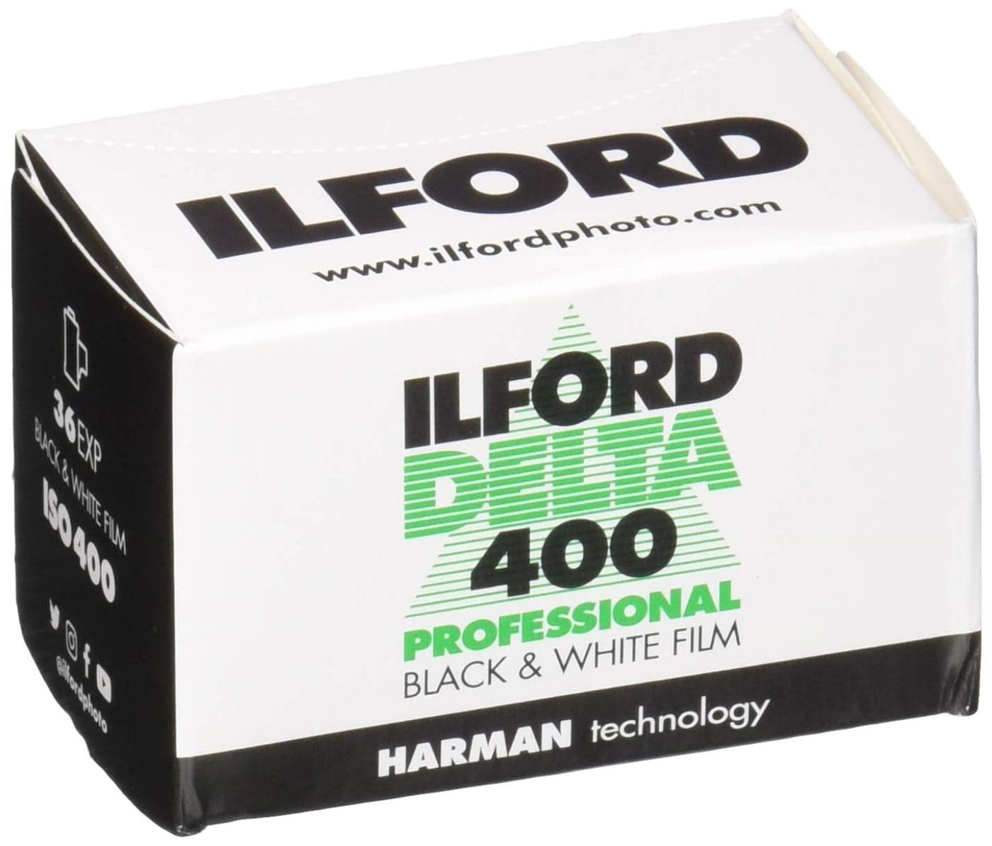 Ilford Black and White 1748192 Delta Pro Fast Fine Grain Film ISO 400 35mm 36 Exposures 3 Pack