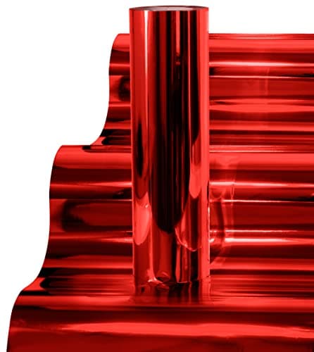 VViViD Red Metallic Chrome Heat Transfer Vinyl Iron Designs onto TShirts 10 x 8ft