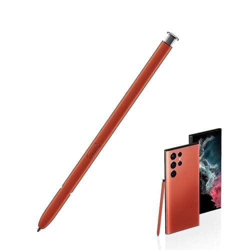 Galaxy S22 Ultra S Pen Replacement for Samsung Galaxy S22 Ultra 5G 6.8" SM-S908U All Versions Stylus Pen (WithoutBluetooth) (Orange) + 5X Replacement Tips/Nibs
