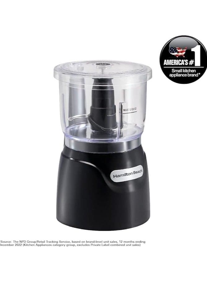 Food Chopper, 710 ml / 3 cup capacity, 350W, chop, puree, emulsify, easy cleaning with removable bowl and blade, cord wrap for easy storage, 72850-ME