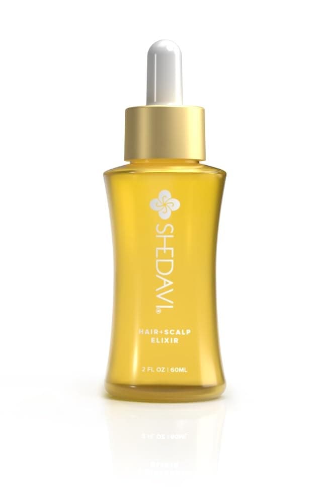 Shedavi Iconic Vegan Hair Serum with Botanicals Growth Treatment for Women Mens Dry Damaged Hair and Scalp with Argan Coconut Castor and Tea Tree Oils