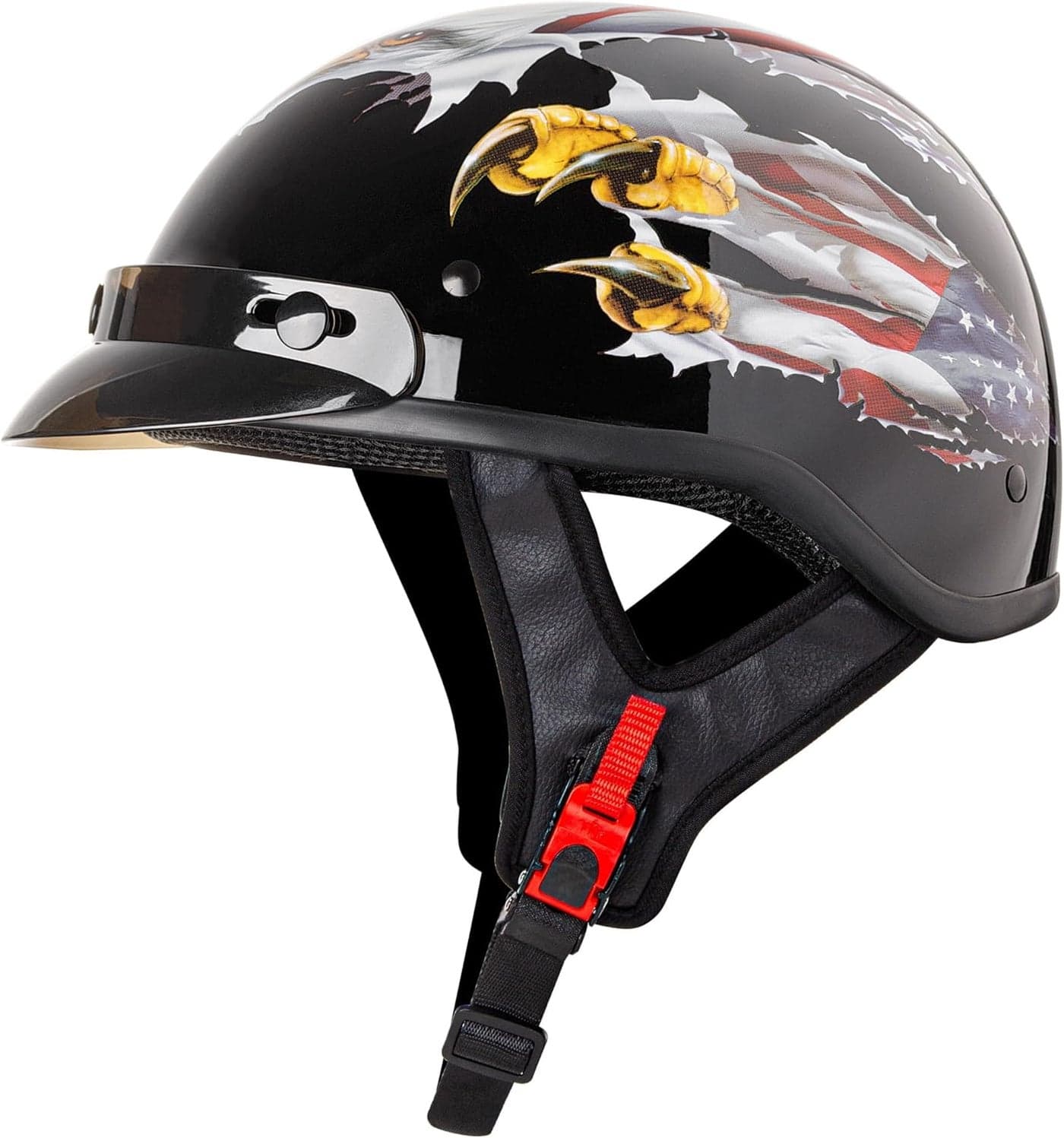 CARTMAN Motorcycle Half Face Helmet DOT Approved X-Large Black
