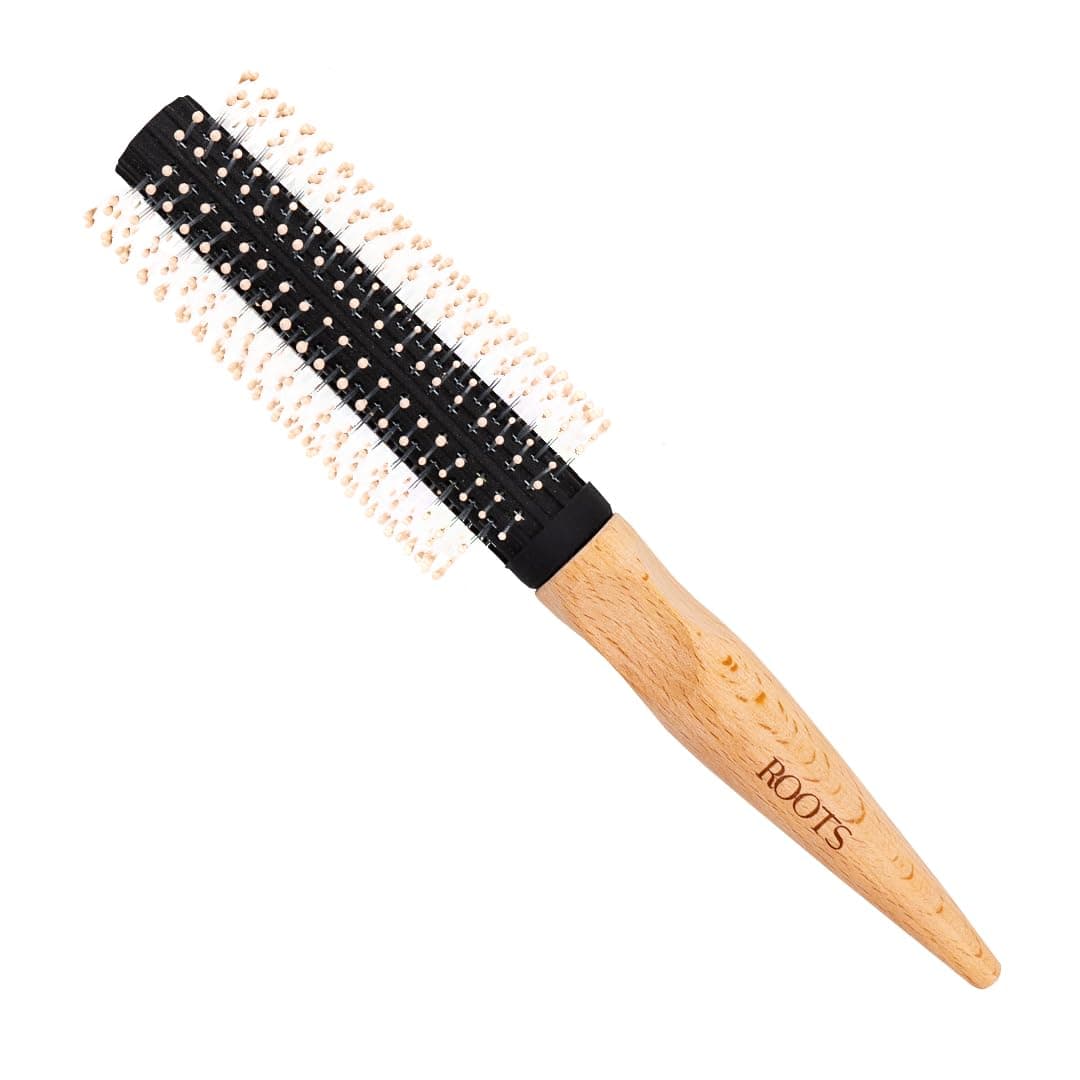 Roots Wooden Hair Brushes Rounded Paddle And Vented Styles For Healthy Glamorous Hair Suitable For All Hair Type For Men Women Lightweight and stylish Hair Brush BWG12