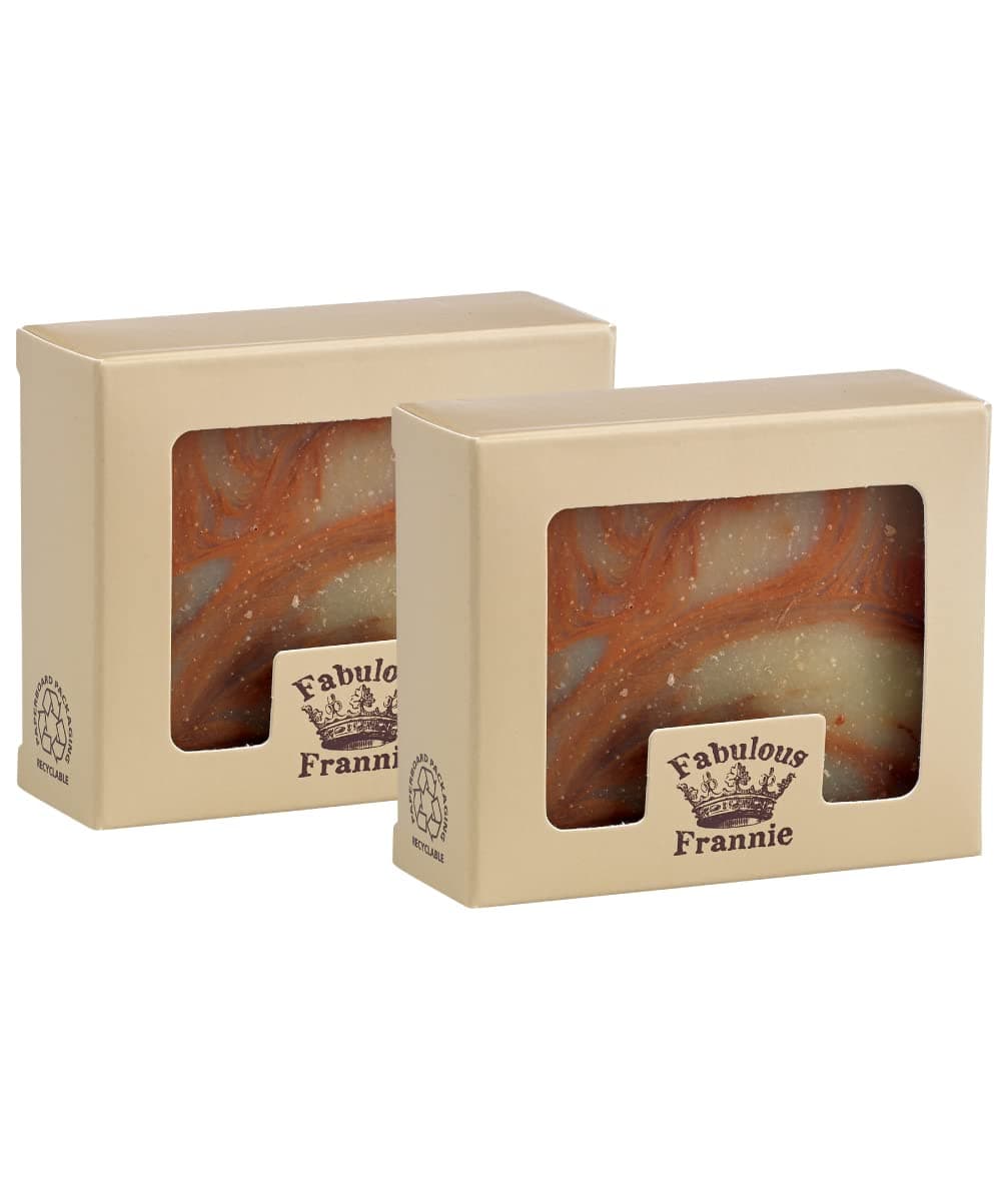 Fabulous Frannie BAY RUM Essential Oil Herbal Soap Gift Set each made with Pure Essential Oil 4 Ounce Pack of 2