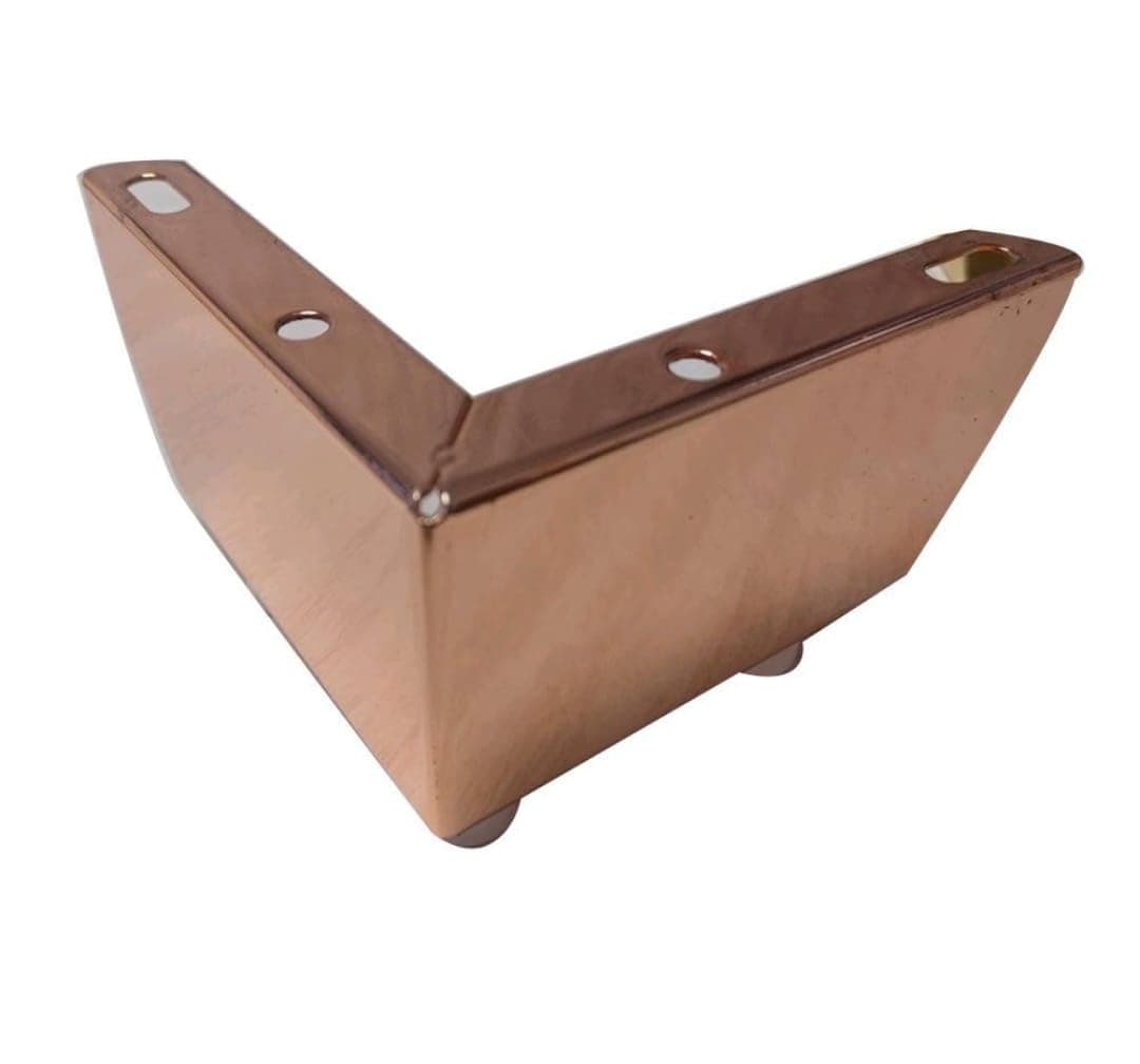 Zohra Hardware Furniture Legs Metal 5cm 2inch Cabinet Legs Coffee Table Leg Support Legs Bedside Cabinet Legs TV Cabinet Sofa Legs 2 inches Rose Gold