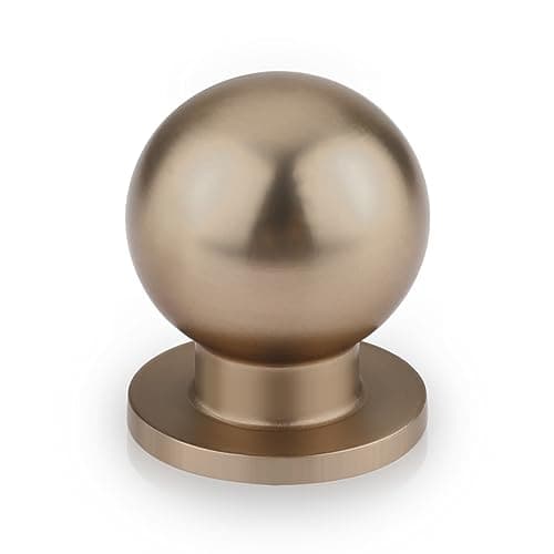 Haliwu 10 Pack Champagne Bronze Cabinet Knobs Kitchen Cabinet Knobs Round Drawer Pulls for Bathroom Kitchen Bedroom