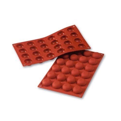Silikomart Professional SF009 Silicone Mold Pomponette 061 Oz 134 Inch Diameter x 063 Inch High 24 Cavities