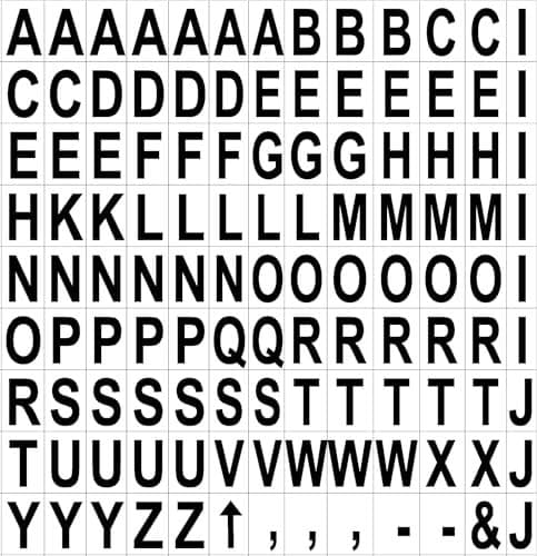 MasterVision Interchangeable Magnetic Board Accessories, Letters, Black, 0,75" h