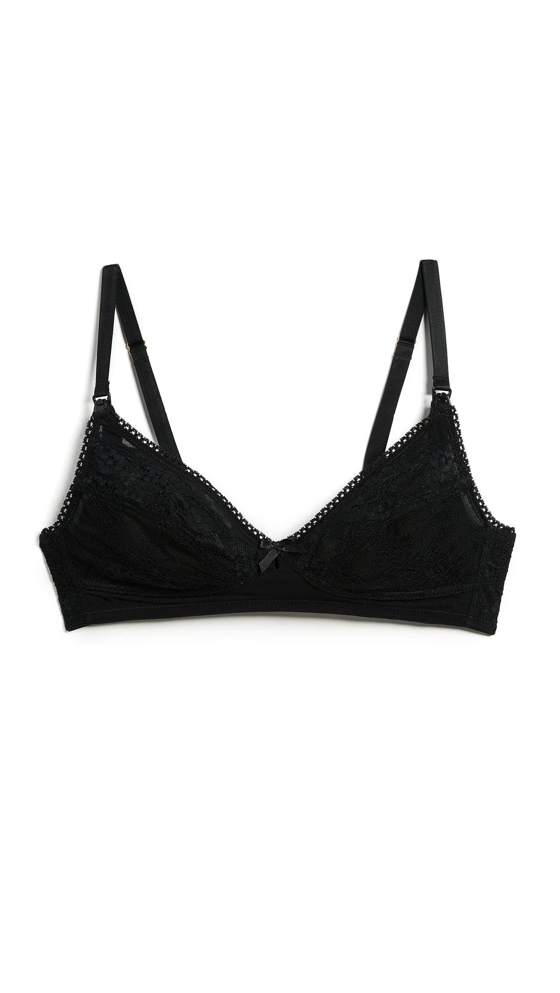 Rosie Pope Women's Wireless Unlined Bra, Black, 36B
