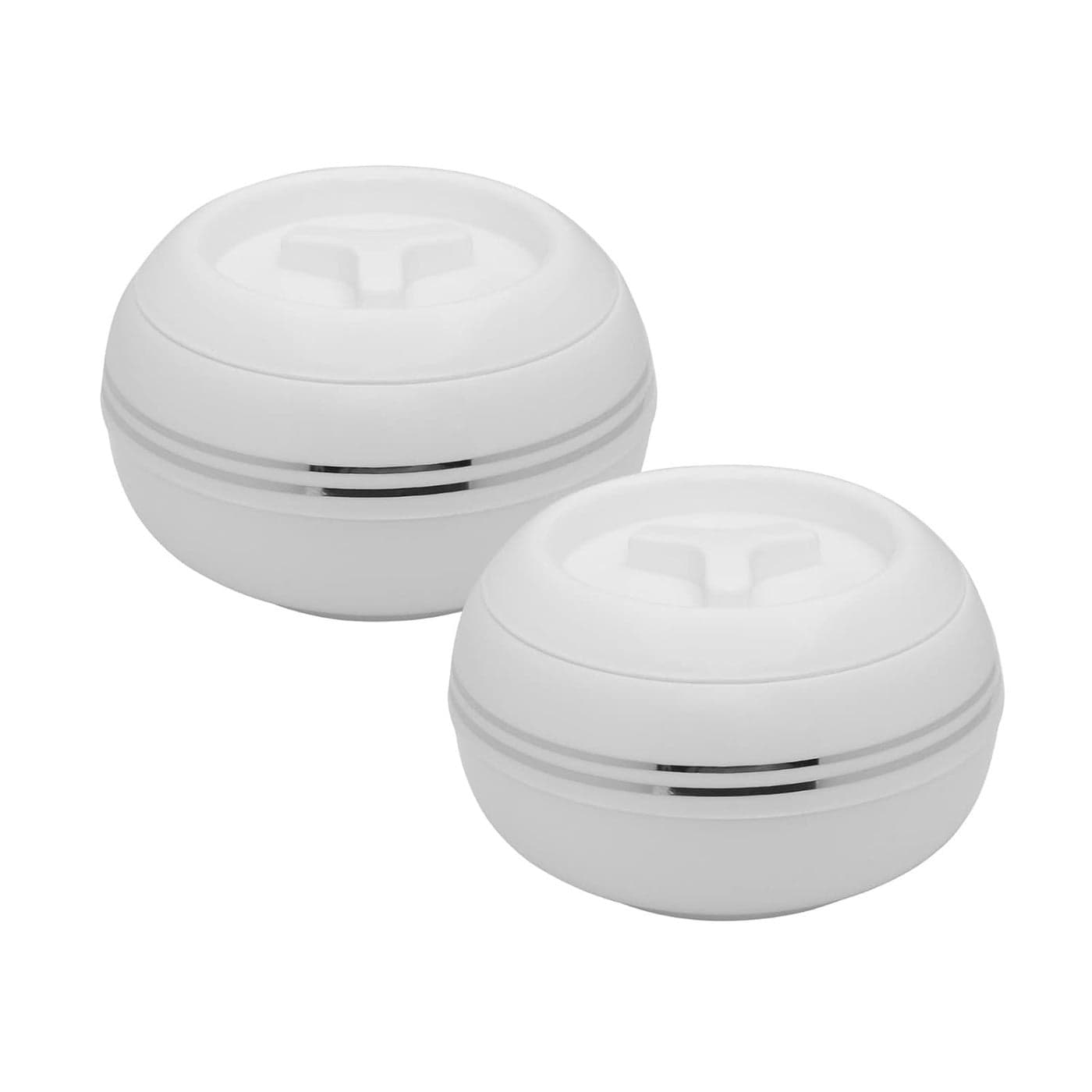 JAYPEE Palazio 450450 Twin Stainless Steel Serving small Casserole Set BPA Free PU Insulated Rustproof Casserole Pack of 2 White 450 ML