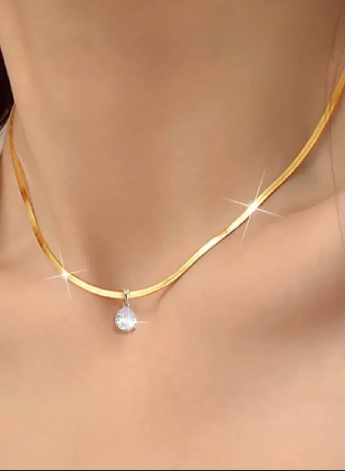 Elegant u0026 High Quality Stainless Steel Gold Plated Necklace For Women