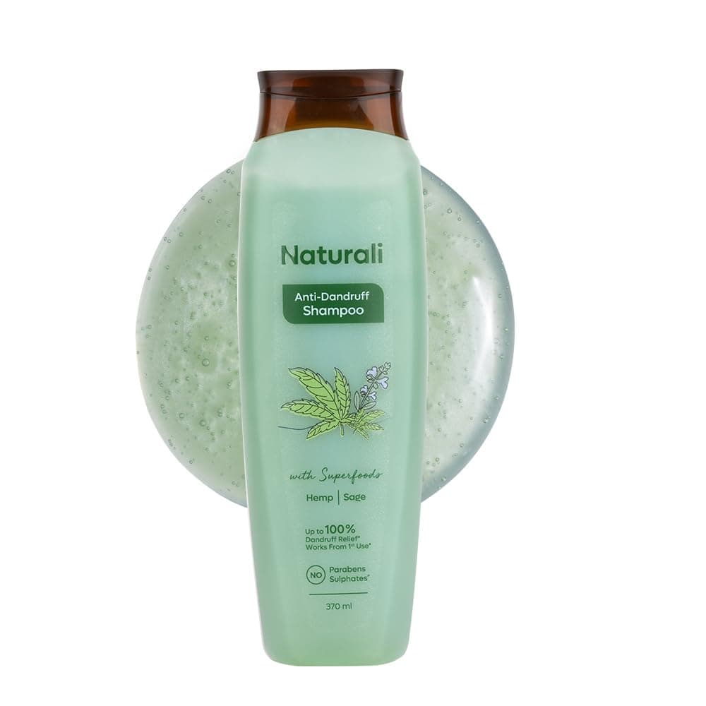 Naturali Anti Dandruff Shampoo Up To 100 Relief with Salicylic Acid No Sulfate No Paraben Anti Dandruff Shampoo for Man Women 370 ml