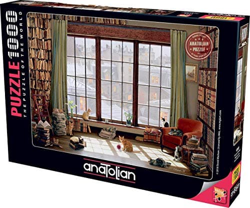 Anatolian Puzzle Window Cats 1000 Piece Jigsaw Puzzle 1065 Multicolor ANA1065