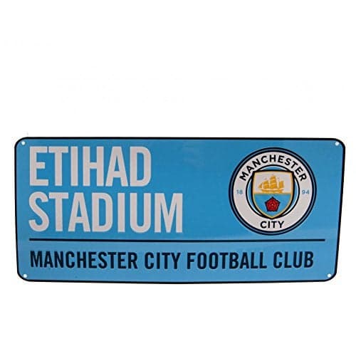 Manchester City FC Unisex Official Colour Street Sign MultiColour One Size UK