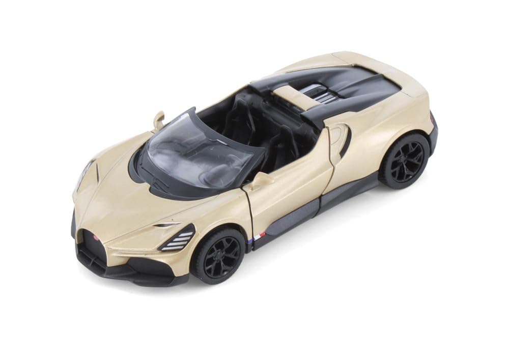 Mayatra's Kins Mart Bugatti Mistral 1:36 Scale Diecast Model – Premium Sports Car Replica for Collectors (Gold)