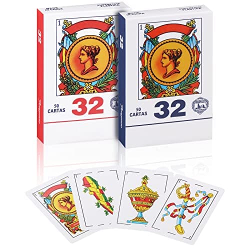 CDBXRA Spanish Playing Cards Barajas Espaolas Originales Cartas Espaolas Originales Briscas Cards Puerto RicoMexican Playing Cards Mexican Card Game Spanish Cards Deck Red Blue
