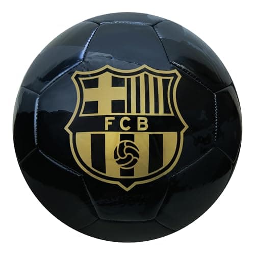 Icon Sports Officially Licensed FC Barcelona Soccer Ball - FCB93BL Black Size 5