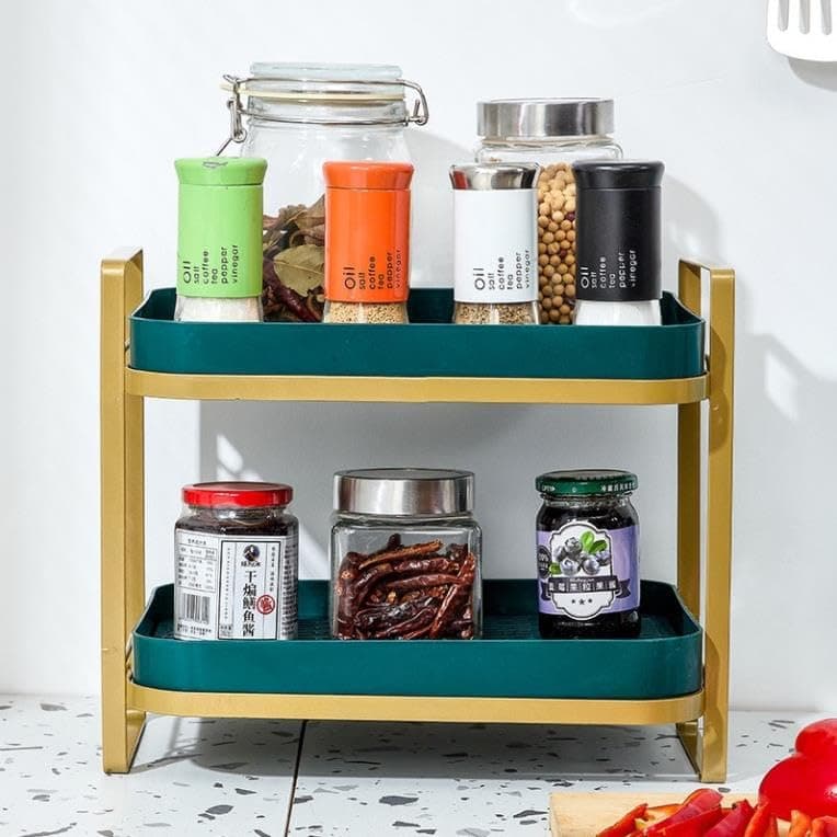 Kitwe Dish Drying Rack with Drip Tray Kitchen Organizer Bathroom Countertop Shelf 1