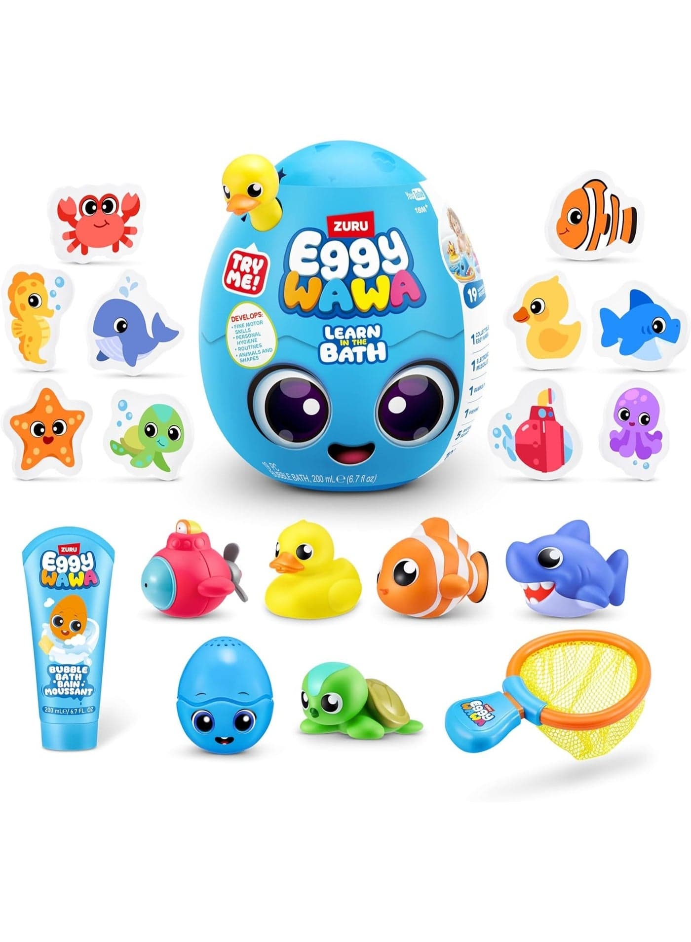 ZURU Eggy Wawa Surprise Series 1 Bathtime Egg Capsule Toy for Kids