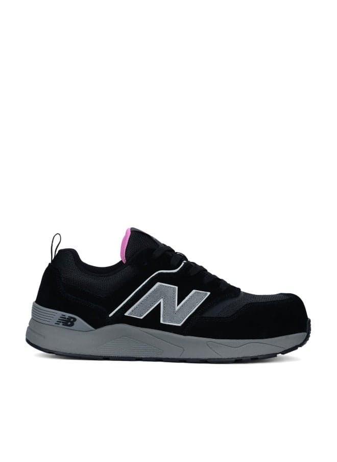 New Balance Elite Lite Electrical Hazard Womens Medium Composite Toe Industrial Work Shoe Lightweight Slip Resistant Black Rose 85