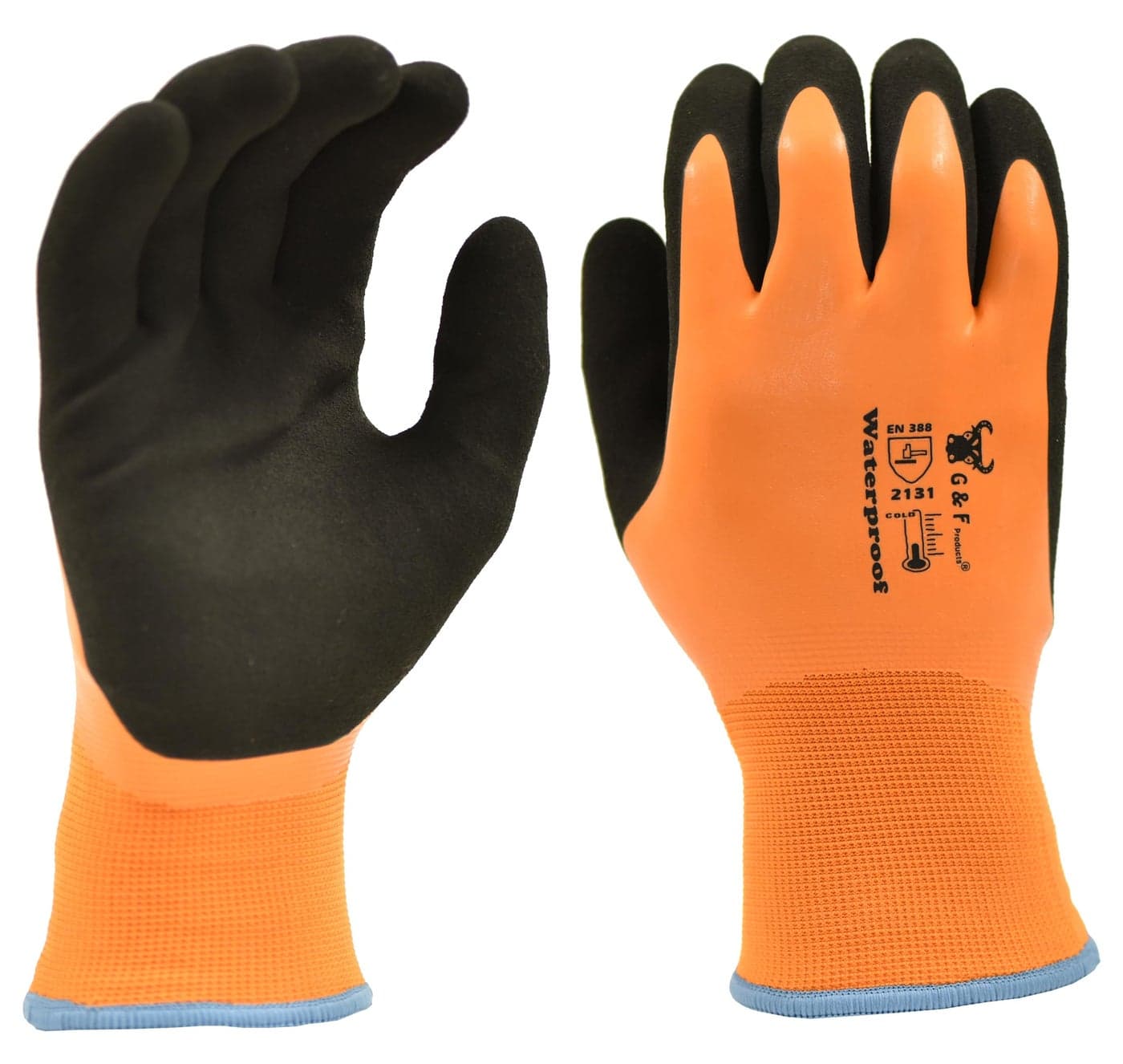 G & F Products Waterproof Winter Gloves – Insulated Cold Weather Work Gloves with HPT Palm Coating, Windproof & Abrasion-Resistant for Snow Shoveling, Construction and Outdoor Activities