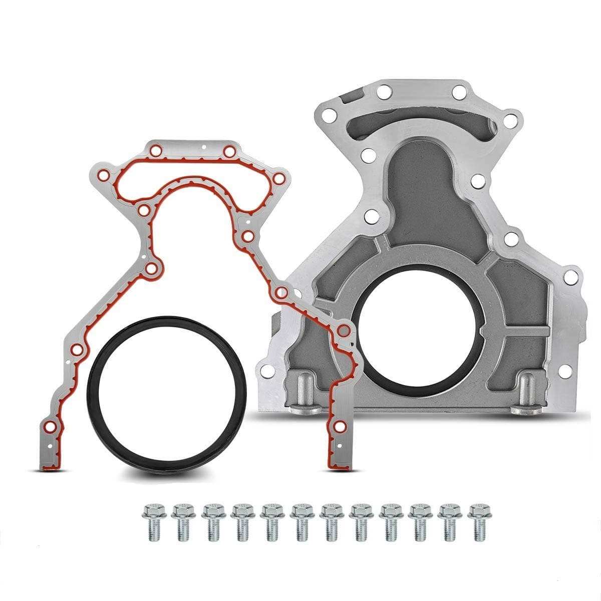 Rear Main Seal Cover Kit with Gasket Compatible with Chevrolet Corvette Camaro Silverado Tahoe GMC Buick Cadillac Hummer Isuzu Pontiac