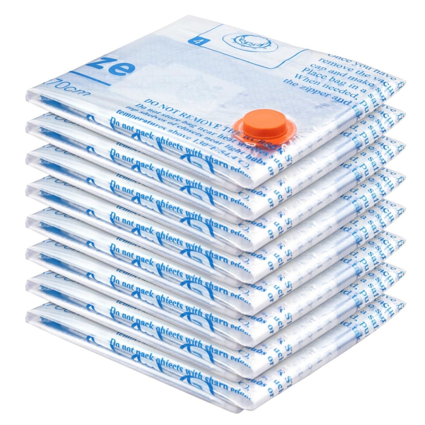 Vacuum Storage Bags 8 Medium Space Saver Sealer Bags Airtight Compression Bags for Clothes Pillows Comforters Blankets Bedding