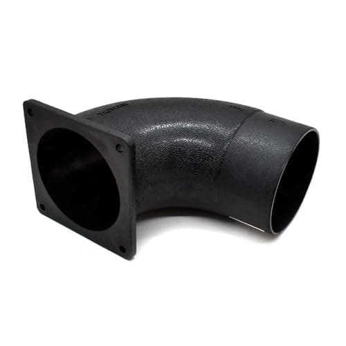 Big Horn 11433 4-5/8-Inch Flanged 4-Inch Elbow,Black