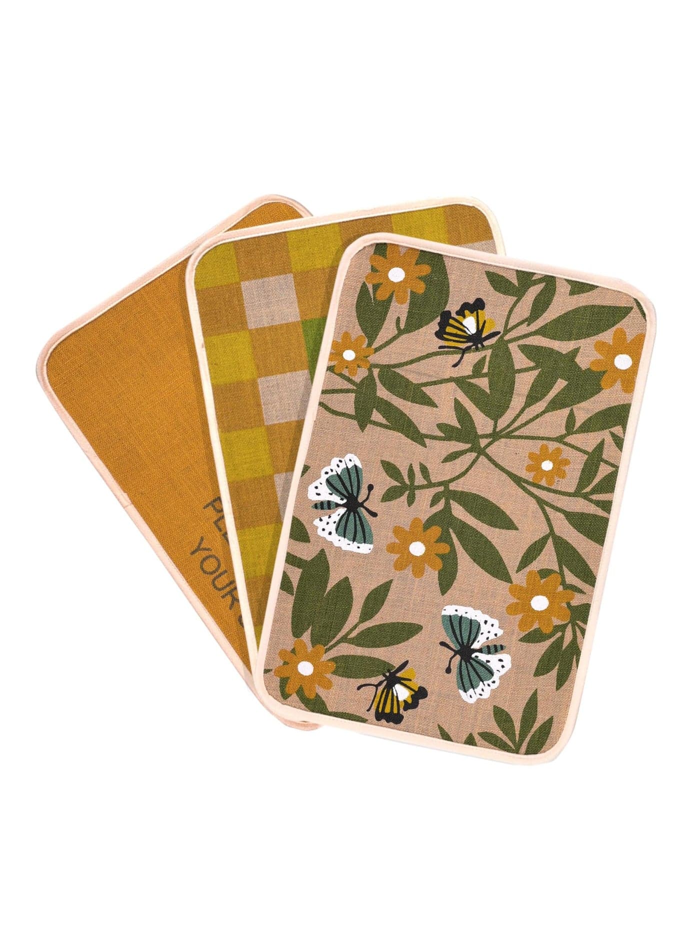 SARAL Home Bloom Jute Doormats | Eco Friendly with Anti-Skid TPR Backing | Durable | Doormat for Entrance, Kitchen, Bedroom, Bathroom | Floor Mat Combo Pack of 3 Pcs Size 40x60 CM
