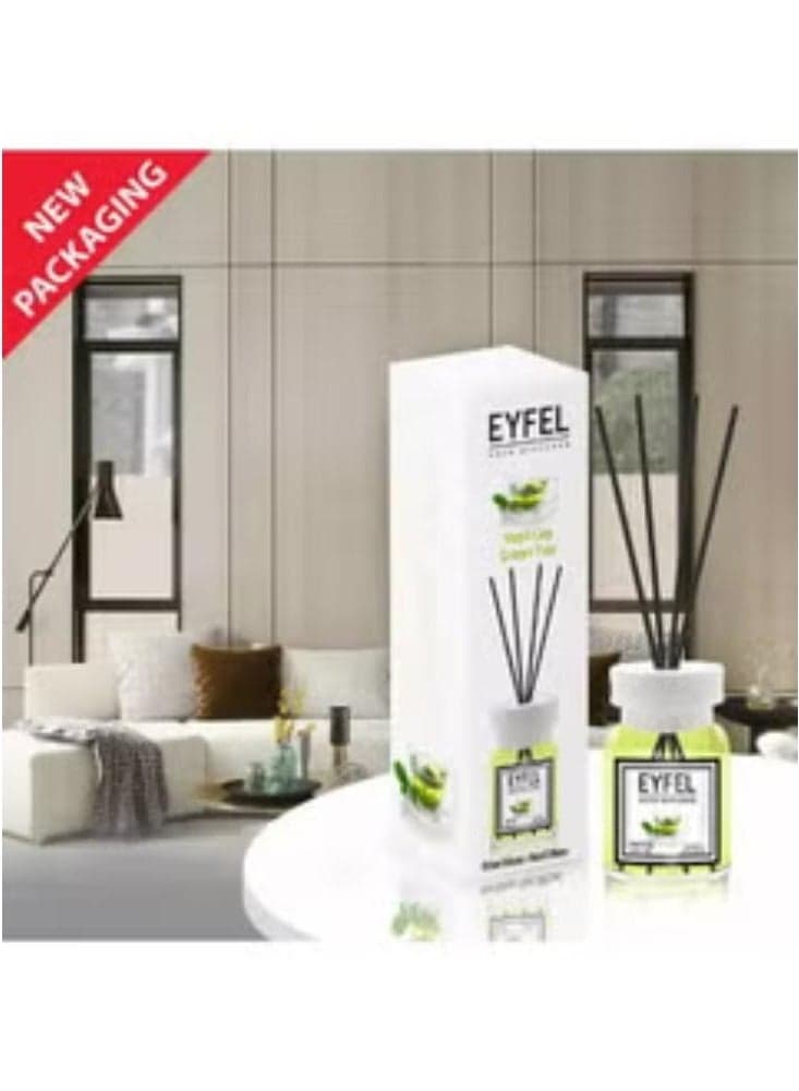 EYFEL Reed Diffuser, Green Tea - 120ml | Best Home Fragrance | Long-Lasting Eyfel Perfume Aroma Diffuser | Enhance Home Ambiance with Green Tea Scent | Perfect for Living Rooms & Bedrooms