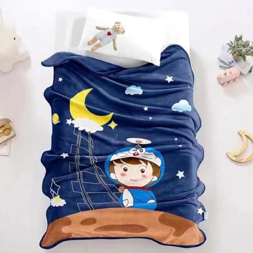 Butterthief Light Weight Cartoon Printed Blanket 100 x140 cm, 0-5 Years Soft Flannel for All Seasons Reversible Baby Blanket for Kids Toddlers New Born Boys & Girls (Design 8)