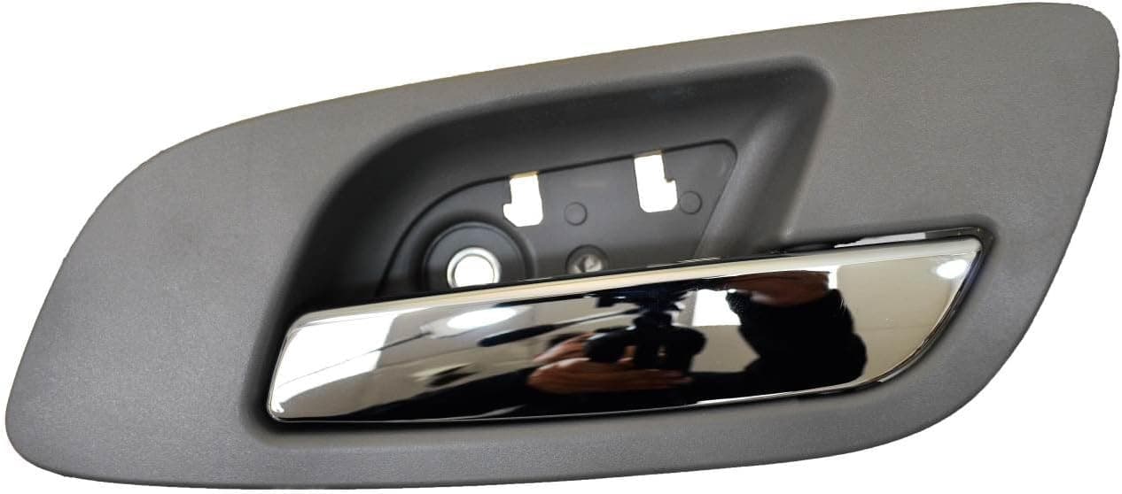 PT Auto Warehouse GM-2546MGFRK Inner Door Handle - Gray (Titanium) Housing with Chrome Lever, Passenger Side Front