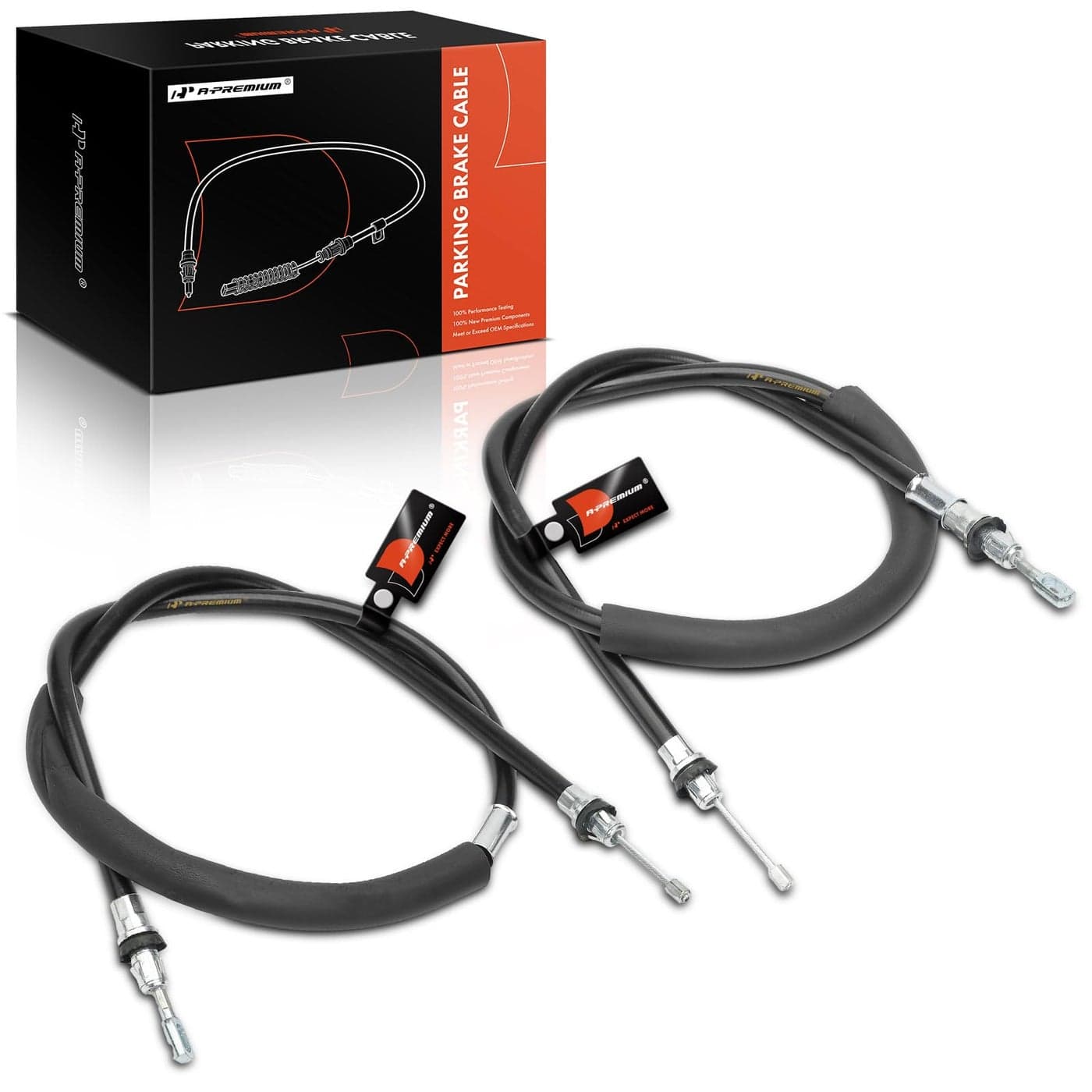 APremium Rear Driver and Passenger Side Parking Brake Cable Assembly Compatible with Jeep Models Grand Cherokee 20052011 Commander 20062010 2PC Set Replace 68024891AB