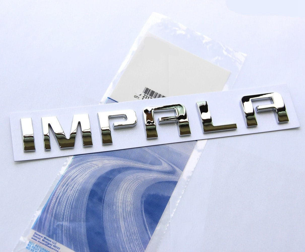 1x OEM Chrome Impala Nameplate Letters Emblem Badge Glossy 3D Logo Compatible with Impala 22743583 Chrome