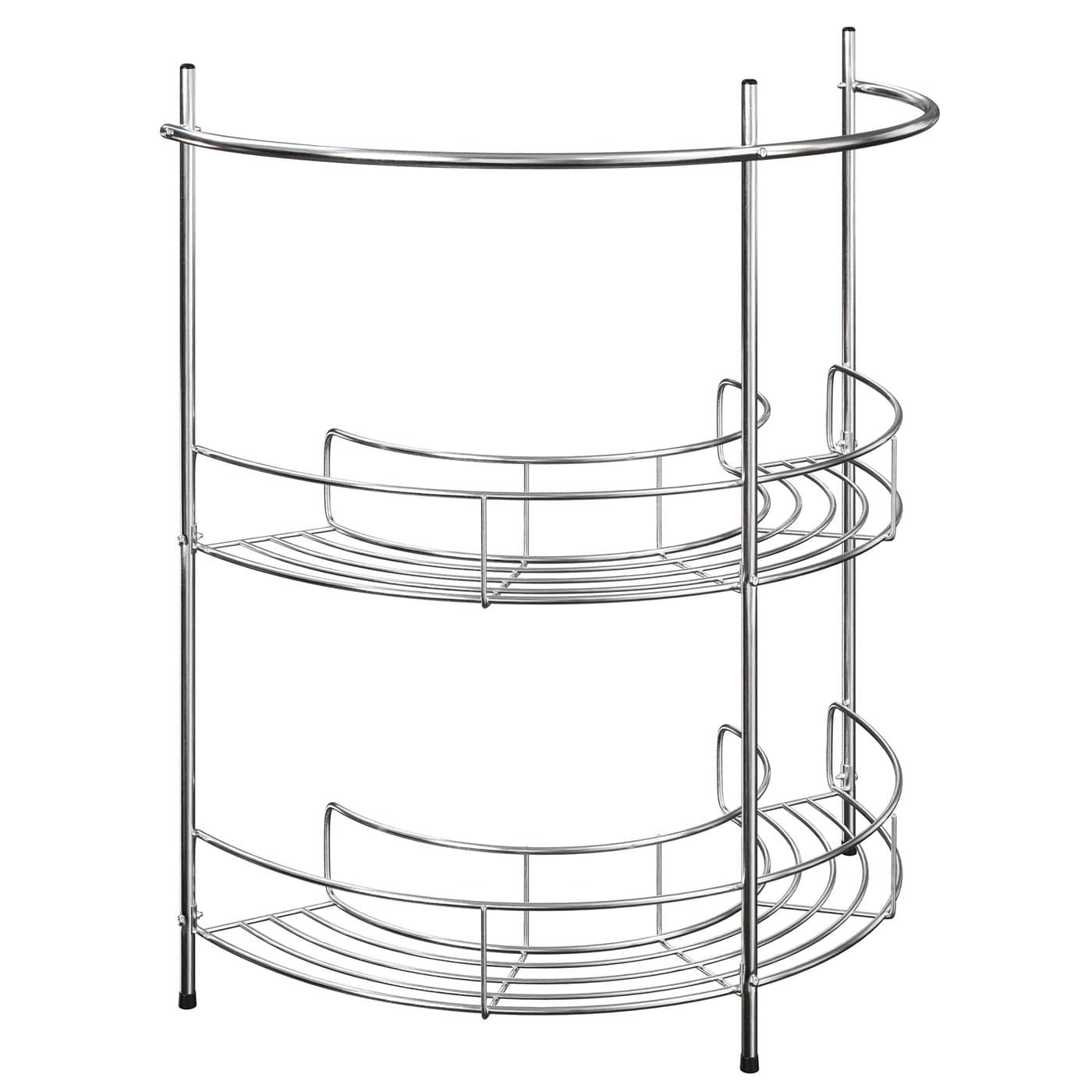 Pedestal Sink Organizer Compact Under the Sink Rack with 2 Storage Shelves and Towel Holder Space Saving Bathroom Storage by Lavish Home