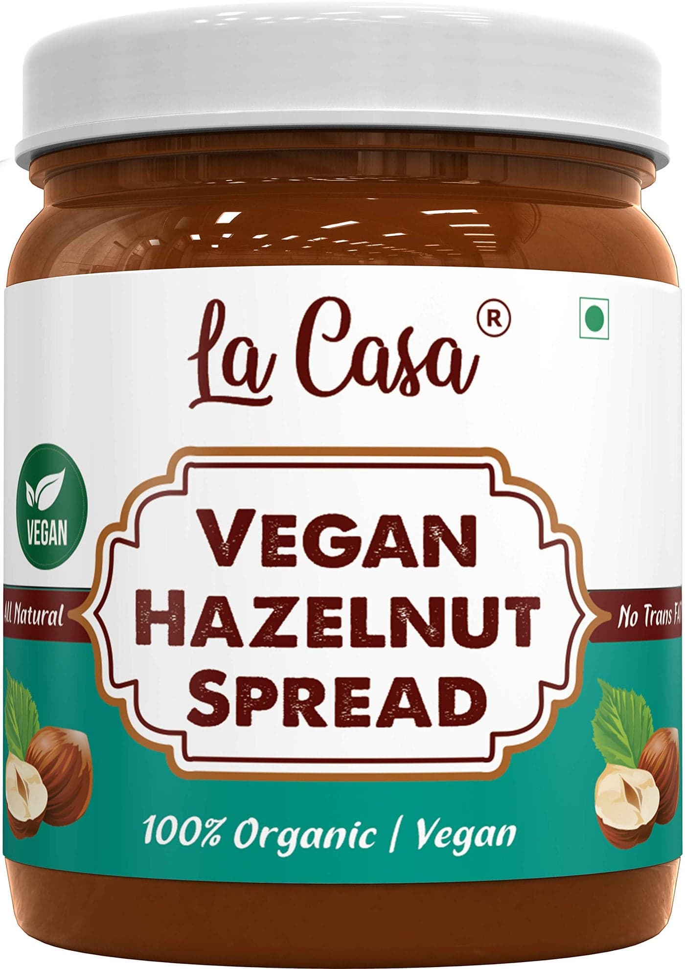 La Casa Vegan Hazelnut Chocolate Spread|All Natural|Product Of India |350 Gram