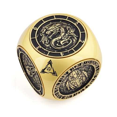 Haxtec Spinner Dice 7in1 Metal DND Dice Set Unique Dice DND Gifts Spinner Goblins DD Die Compatible with Dungeons and Dragons