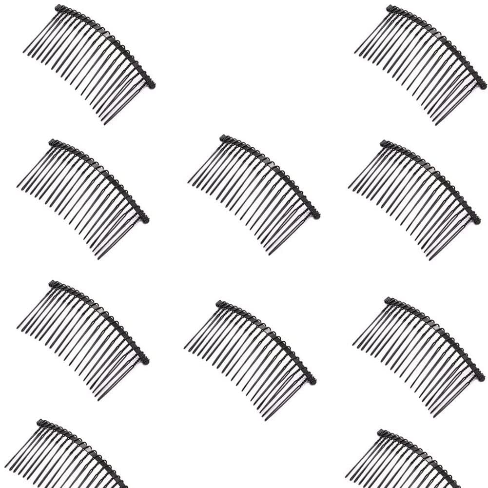 LOVEF 10pcs 20 Teeth Twist Magic Hair Comb Pin Black Hair Accessories Iron Women Lady Vintage Handmade DIY Hair Jewelry Fashion New