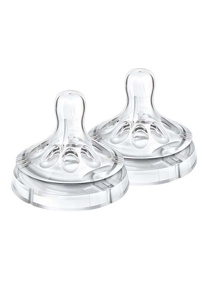 2-Piece Anti-Colic Nipples, Silicone Teat, BPA Free, Soft & Safe, Reduces Colic, Ideal for Breastfed Babies