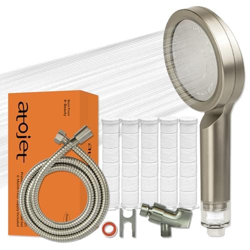 Atojet Premium Filter Shower Rooted in Koreas Luxury Beauty Culture Pure Carbon Filters for Softer Skin Smoother Hair Carbon Composite Filter l 6 Month Advanced Filtration Set JNE300NSET6MO