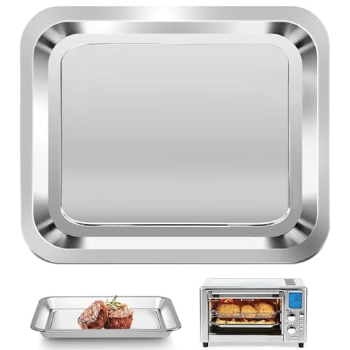 GWY Air Fryer Baking Pan for Emeril Lagasse Everyday 360 Air Fryer, 12''×10'' Stainless Steel Air Fryer Accessories Replacement Parts Tray Bake Pan, Not fit for Emeril Lagasse 26 QT 25 QT French Door