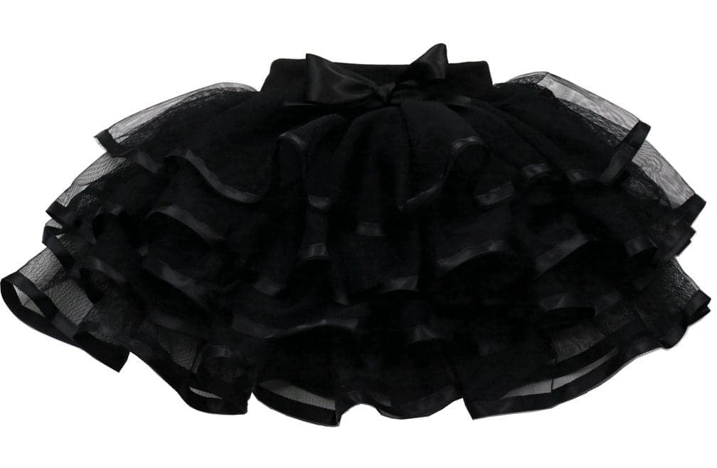 Tortoise & Rabbit Little Girls and Big Girls Tulle Tutu Skirt,Black,7-9 Years