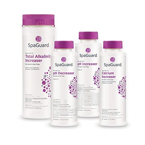 SpaGuard Balancer Bundle for Spas & Hot Tubs, pH Decreaser, pH Increaser, Alkalinity Increaser, Calcium Increaser, 1 Pack