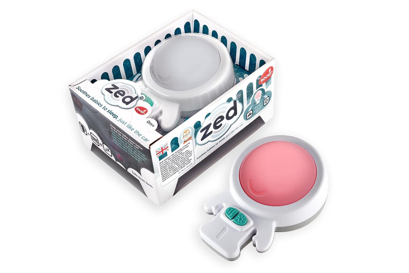 Zed by Rockit Baby Sleep Aid Helps Your Baby Sleep 6 Vibration Modes and Calming Red Light Place on Any Mattress Suitable for Cribs Moses Baskets Cots and Beds from Newborn