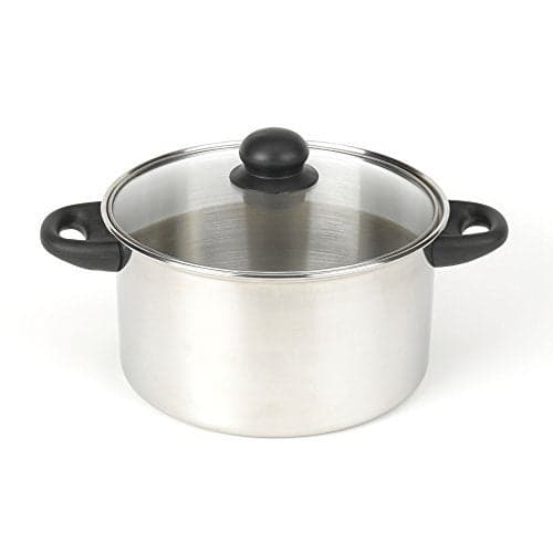 GoodCook Basics Stainless Steel Dutch Oven with Glass Lid, 5 Quart
