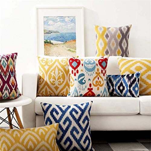 AEROHAVEN™ Set of 5 Designer Decorative Throw Pillow/Cushion Covers - (Multi, 24 x 24 inch)
