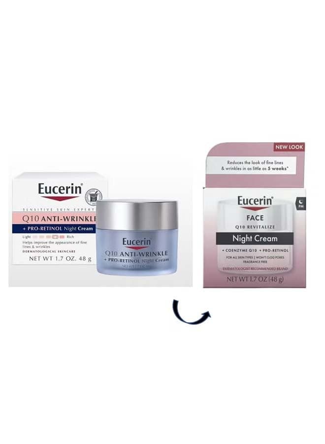 Face, Q10 Revitalize, Night Cream, Fragrance Free Clear 48grams